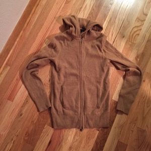 J. Crew 100% cashmere camel hoodie, size XS